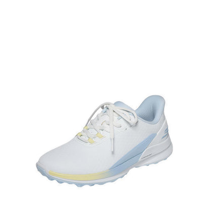 Skechers Golf Pure Si Shoes Women's - White Synthetic /Light Blue/Yellow Trim